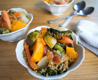 Winter Vegetables Ragout with Kale and Quinoa