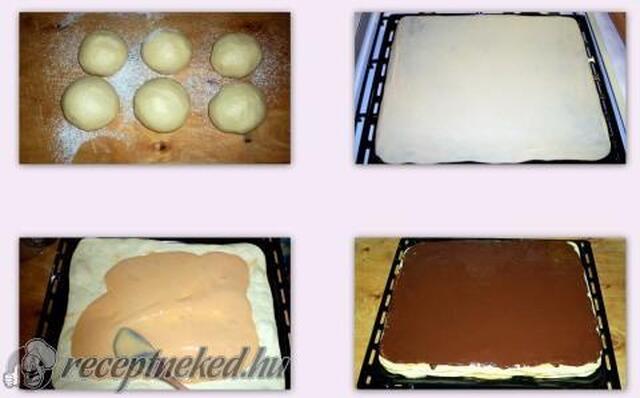 Fahéjas-krémes (hatlapos) sütemény