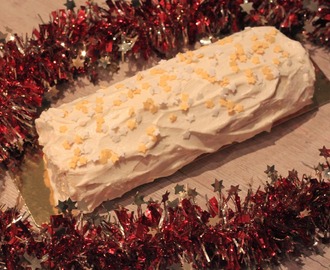 Bûche de Noël poire caramel au beurre salé et mascarpone ricotta