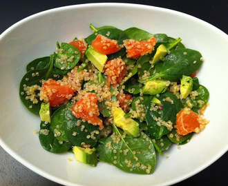 Spinach Quinoa Salad with Grapefruit and Avocado