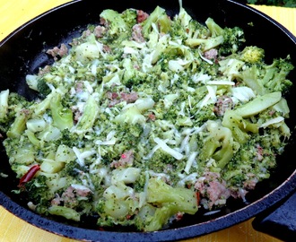 Italiaanse broccoli met worstvlees