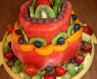 Healthy Summer Recipe:  Watermelon & Fruit “Cake”