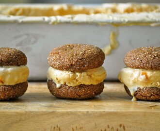 Ginger Cookie and Salted Caramel Ice Cream Sandwiches