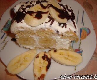 No Bake Banana Sweet Cheese Cake /Banános túrótorta sütés nélkül