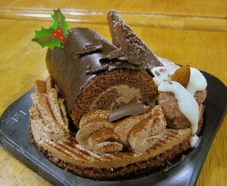 Recette de bûche de Noël au nougat, pain d'épice, chocolat lait