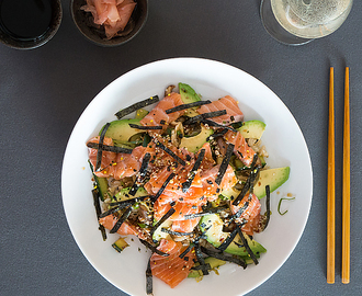 Recept Sushi – maar dan als salade