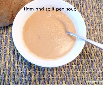 Slow cooked ham and split pea soup