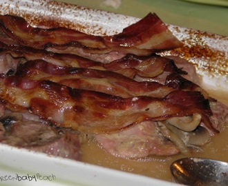 Gombás bacon-ös szűzérmék