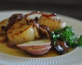 Seared Scallops with Steamed potatoes