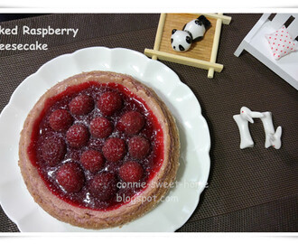焗紅桑莓芝士蛋糕 Baked Raspberry Cheesecake (附食譜)