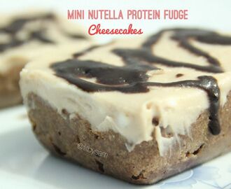 Mini Nutella Protein Fudge Cheesecakes