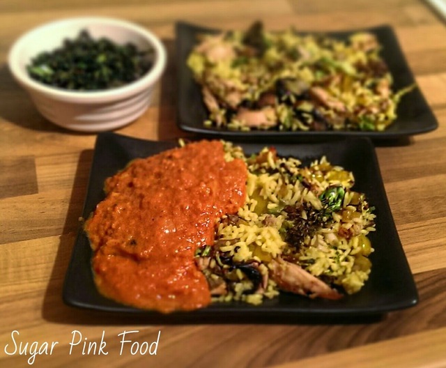 Slimming World Recipe:- Chicken Fried Rice, Curry Sauce & Crispy Seaweed