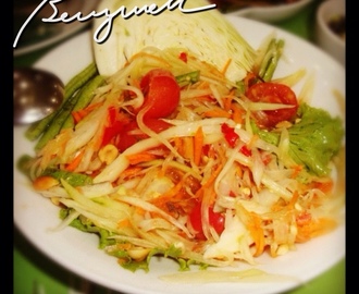 Making Somtam "Papaya" Salad