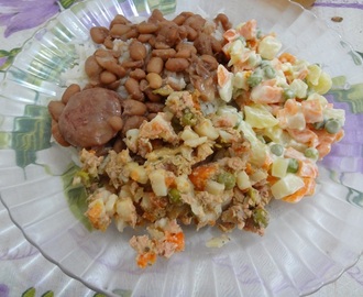 Salada com Atum, Batata, Ervilha e Cenoura Gomes da Costa