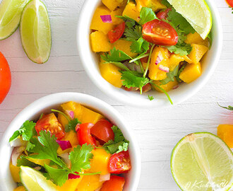 Zomerse mango salade (vegan)
