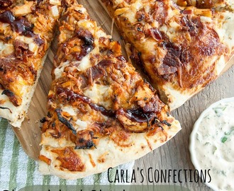 Shredded Chicken and Bacon BBQ Pizza
