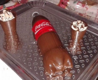 Como fazer um bolo com formato garrafa de Coca-Cola
