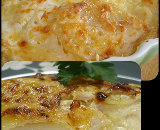 batata gratinada com queijo gorgonzola ou roquefort