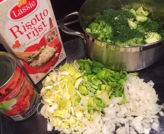 Vegetarische Italiaanse risotto met broccoli