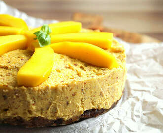 Rauwe mango cheesecake