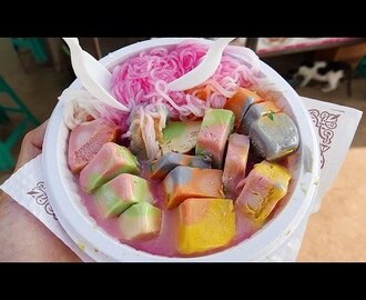Indian Street Food - RAINBOW ICE CREAM Kulfi, Falooda, Ice Gola