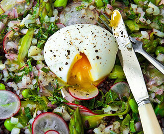 Healthy Lunch Ideas – Soft Boiled Egg Spring Salad