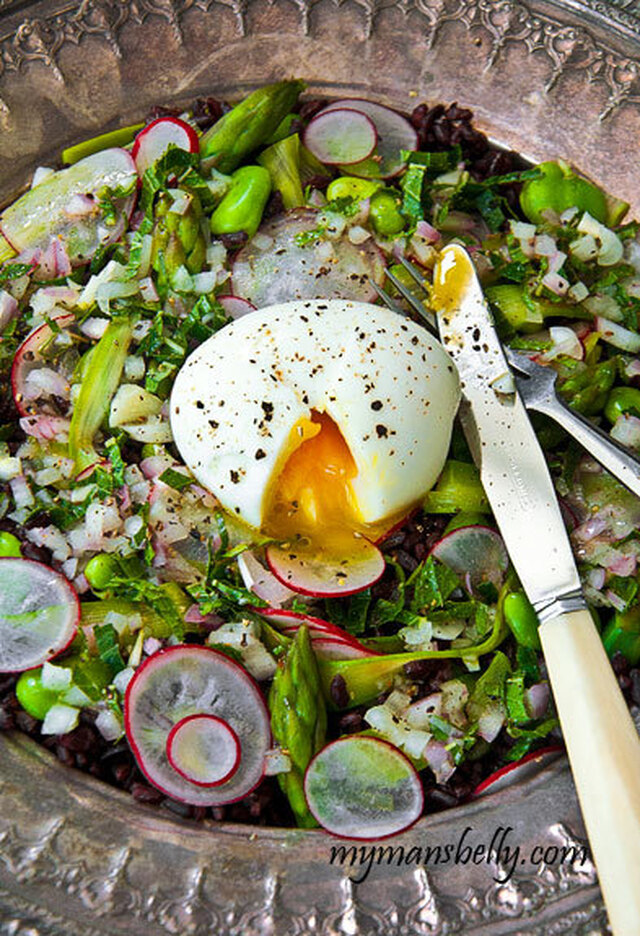 Healthy Lunch Ideas – Soft Boiled Egg Spring Salad