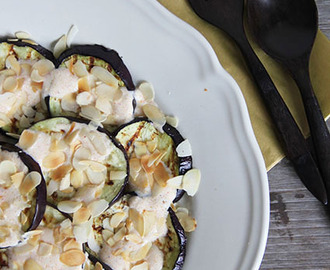 Gegrilde aubergine met Griekse yoghurtdressing -Foodblogswap