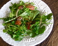Watercress, Mizuna, and Grapefruit Salad with Curry Vinaigrette
