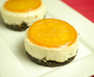 Cheesecake met witte chocola, sinaasappel en Oreo-koekjes