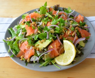 Gerookte zalm salade en vitamine D.