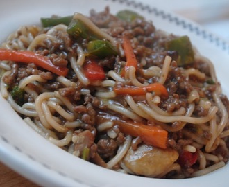 Chinese beef noodle stir fry recipe