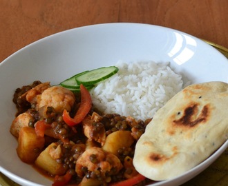 Indiase curry met bloemkool en linzen