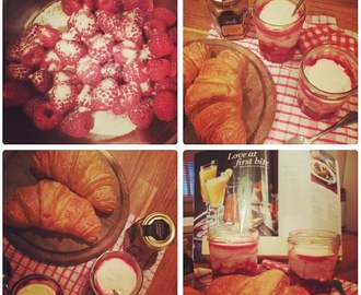 Raspberry Coulis Breakfast Pots…