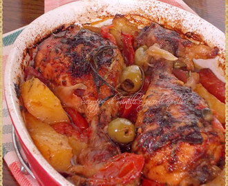 Cosce di pollo al forno alla siciliana