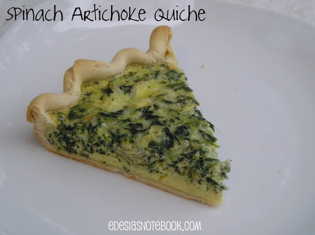 Spinach Artichoke Quiche