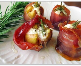 Figs Stuffed with Goat Cheese & Wrapped in Prosciutto