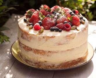 Pistachio and Lime Cake with Summer Berries