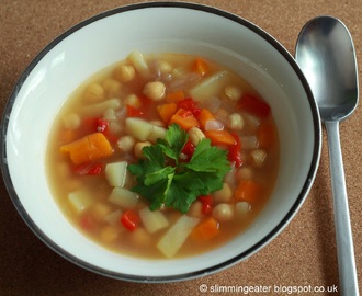 Vegetable and chickpea soup
