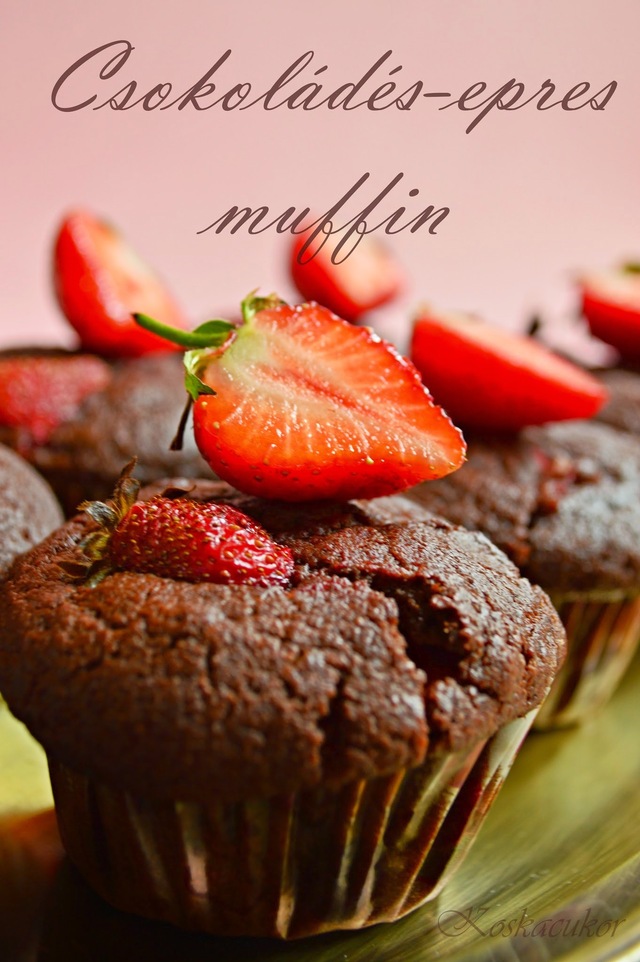 Csokoládés-epres muffin