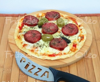 Pizza com Massa Caseira na AirFryer
