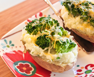 Twice Baked Potatoes with Broccoli and Cheese