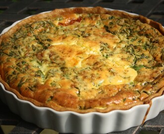 Spinach, Goat Cheese and Tomato Quiche - from the pantry
