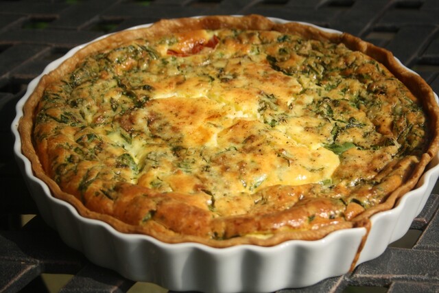 Spinach, Goat Cheese and Tomato Quiche - from the pantry