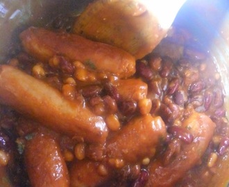 Easy Spicy Sausage and Bean casserole