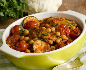Slow Cooker Moroccan Chicken with Chickpeas