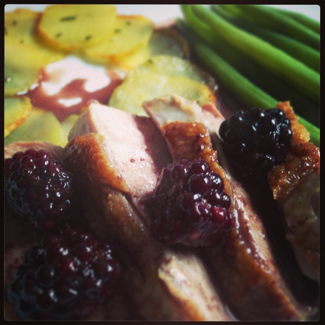 Duck Breast with Port and Blackberry Sauce - Sometimes I try to be cheffy!