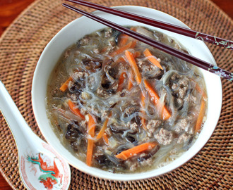 Glass Noodles Soup with Minced Beef