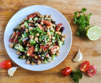 Chickpea, Red Bean and Herb Salad