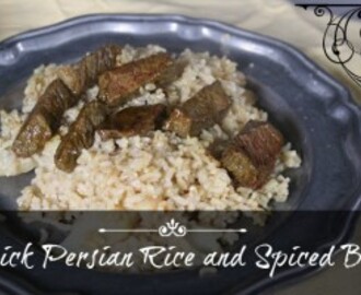 Quick Persian Rice and Spiced Beef for a Middle Eastern #SundaySupper